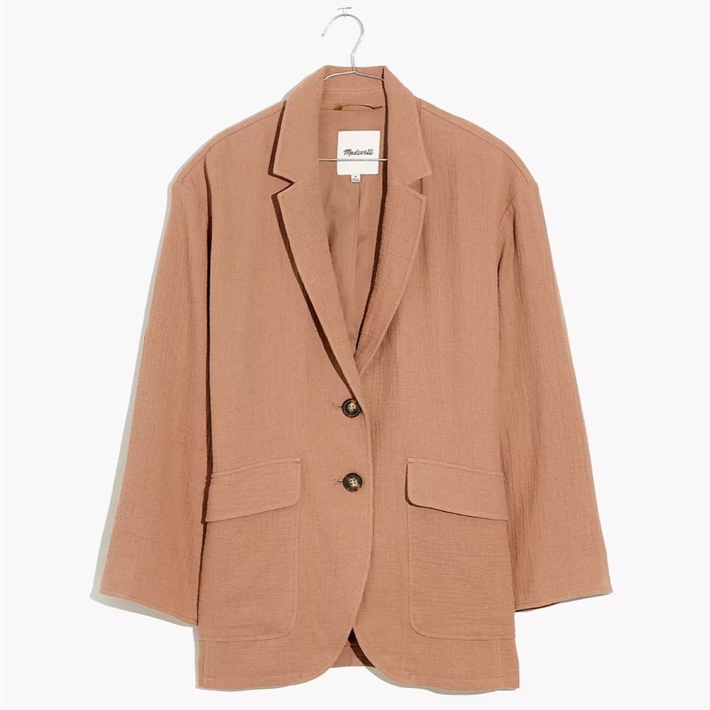 NWT Madewell Cotton-Linen Relaxed Larsen Blazer size M